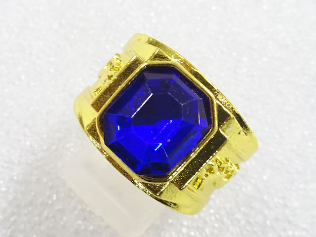 JAPANESE KIMONO / ANTIQUE COLORED STONE RING (SIZE 22)